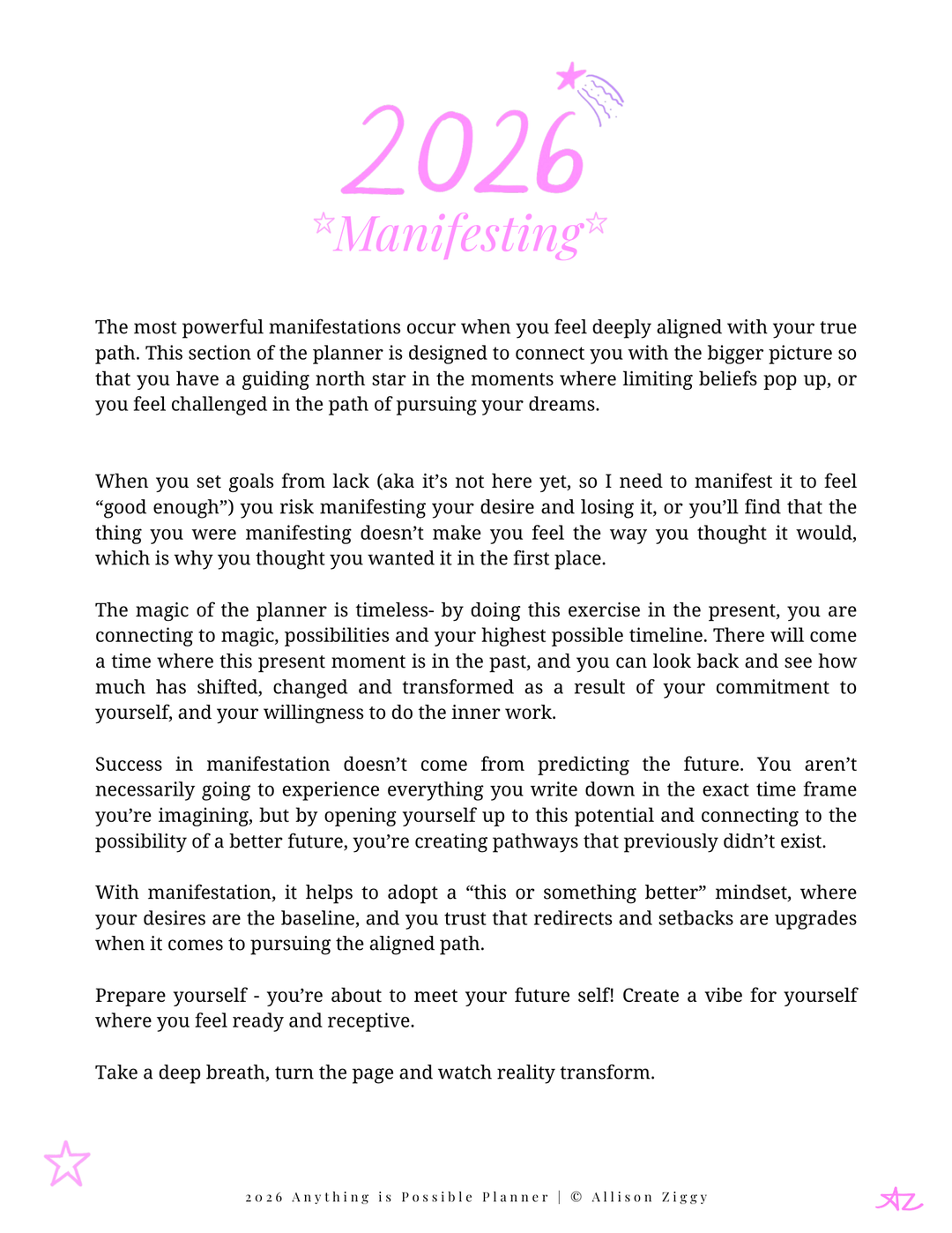 2026 ANYTHING IS POSSIBLE Planner