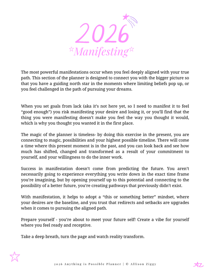 2026 ANYTHING IS POSSIBLE Planner