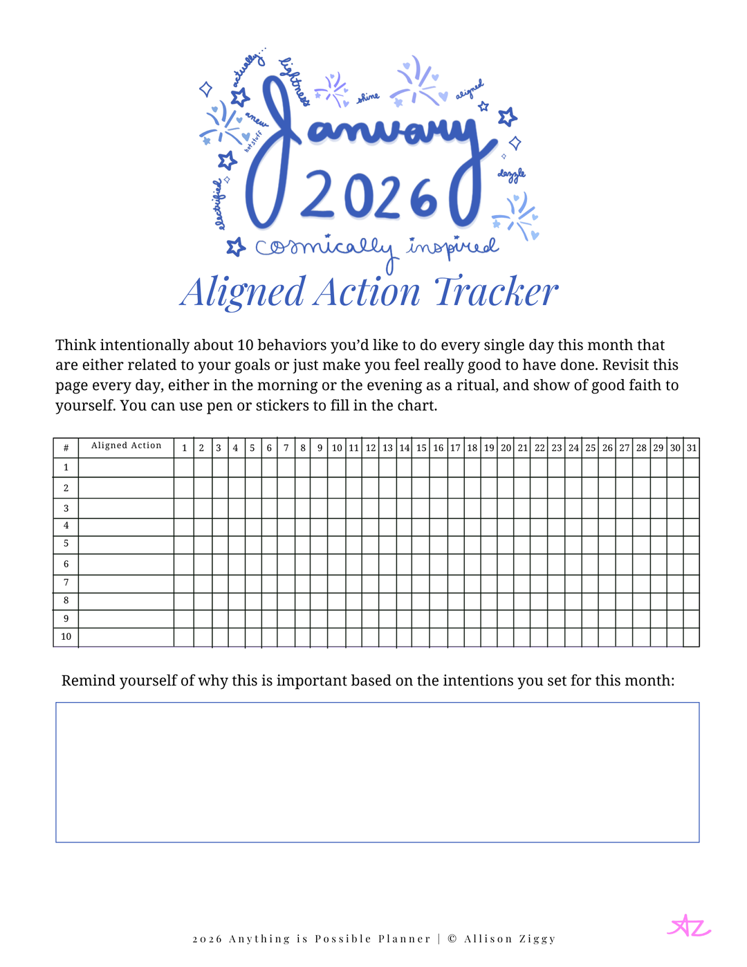 2026 ANYTHING IS POSSIBLE Planner