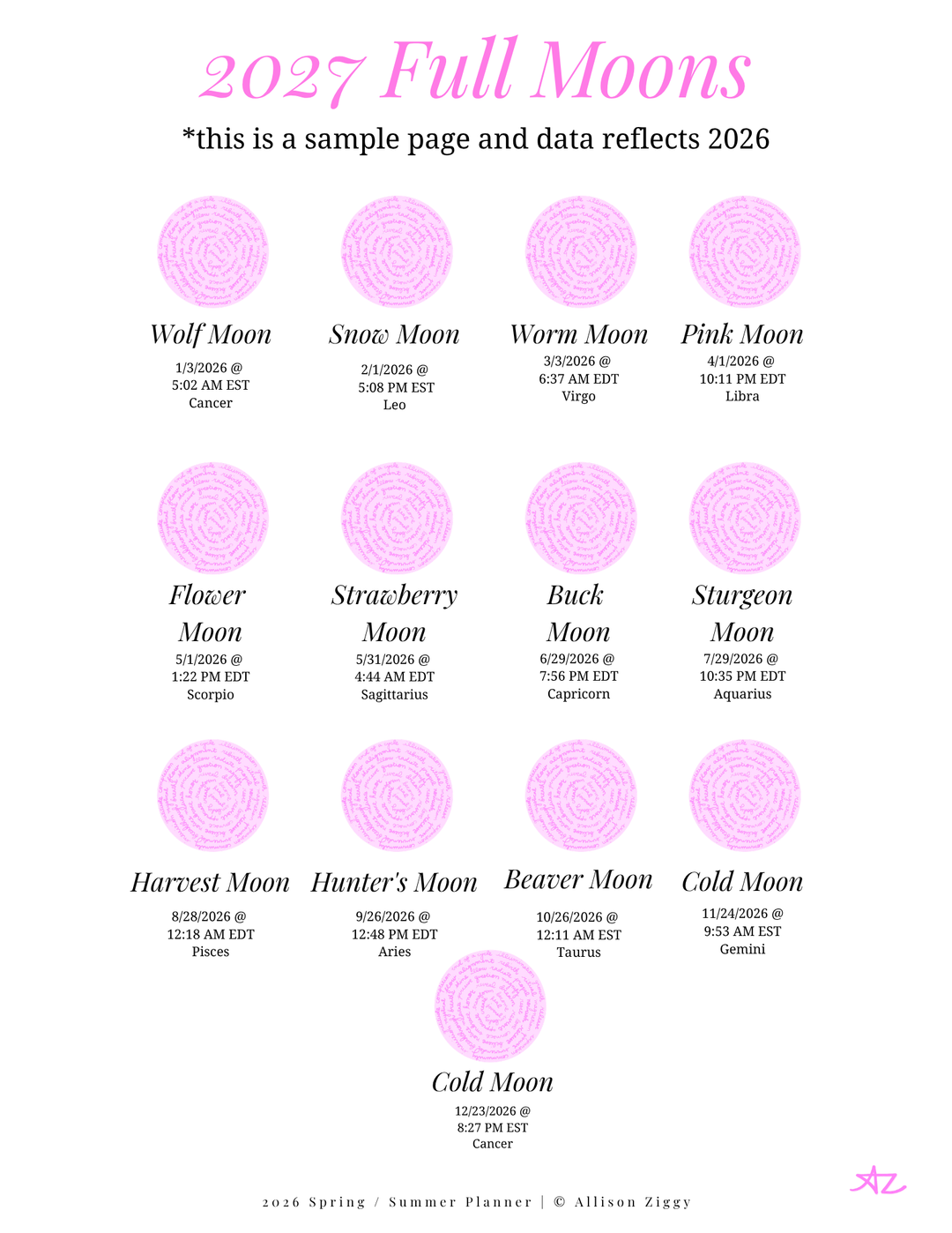Fall / Winter 2026-27 "Best Day Ever" Planner PREORDER