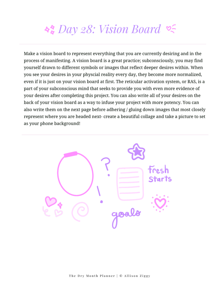 The Dry Month Planner 2026